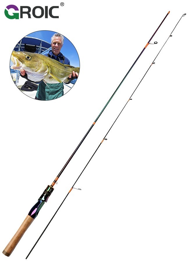 GROIC - 1.8 M Fishing Rods, Lightweight Fishing Rods Suitable for Spinning Fish Wheel, UL Spin & Cast Fishing Rod Carbon Fiber Anti-tangling Guide Ring Spinning Fishing Rods for Freshwater, Saltwater - Image 1