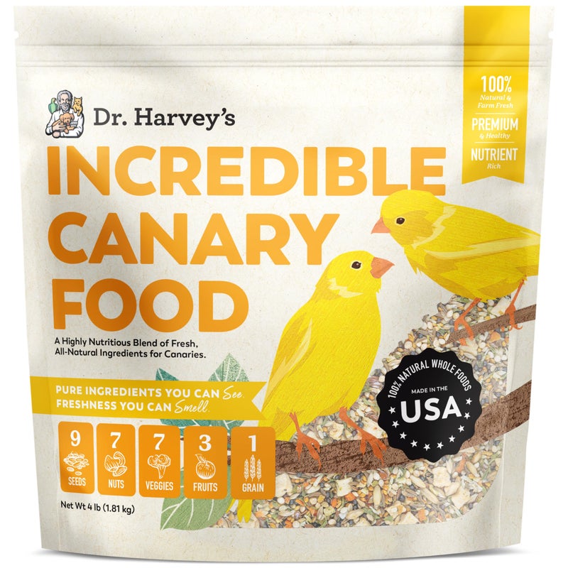 Dr. Harvey's Incredible Canary Blend, Natural Food for Canaries (4 pounds) - Image 1