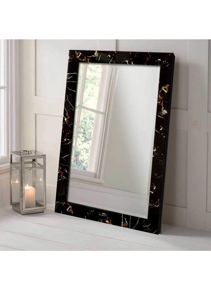 Art Street Art Street Bathroom Wall Mirror, Black Marble Wall Mount Rectangular Makeup Mirror, Decorative Looking Glass with Frame for Home, Bathroom & Living Room (Size: Inner: 16x24 in, Outer: 19x27 Inch)  - Image 3