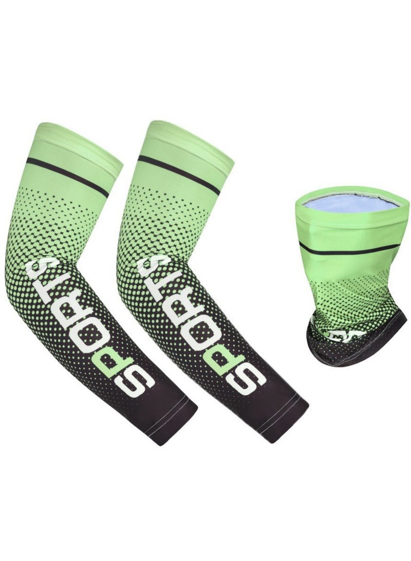 Sports Summer ice silk sunscreen and UV protection sleeves for men and women, summer thin and long ice silk gloves for cycling and driving  - Image 1
