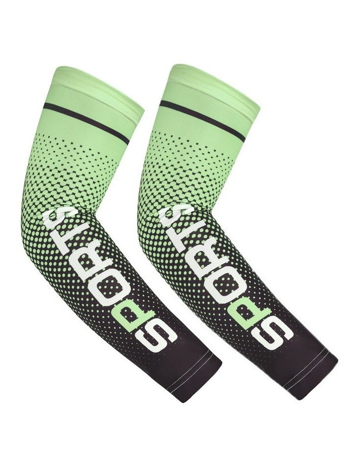 Sports Summer ice silk sunscreen and UV protection sleeves for men and women, summer thin and long ice silk gloves for cycling and driving  - Image 2
