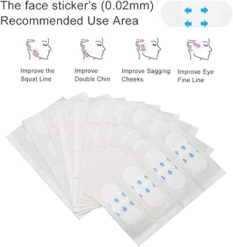 Betued 40PcsSet Face Lifting Patch Invisible Face Thin Sticker Makeup Face Chin Lift Pads Artifact Sticker Tightens Skin and Eliminates Wrinkles Face Lift Tools - Image 4