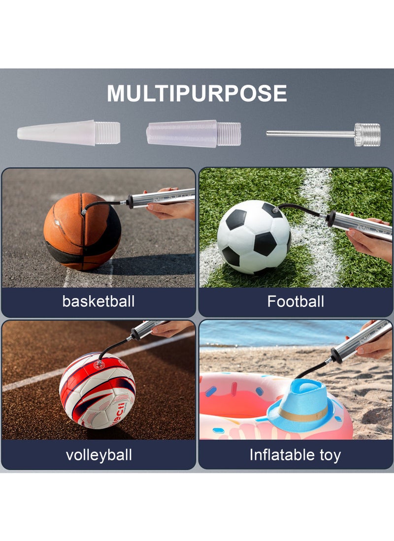 KM SPORTS Air Pump, Ball Pump Inflator Kit with 03 Needles, Alloy Steal Portable Hand, Nozzle, Extension Hose for Soccer Basketball Football Volleyball Water Polo Rugby All Sports Ball BY KM SPORTS  - Image 5