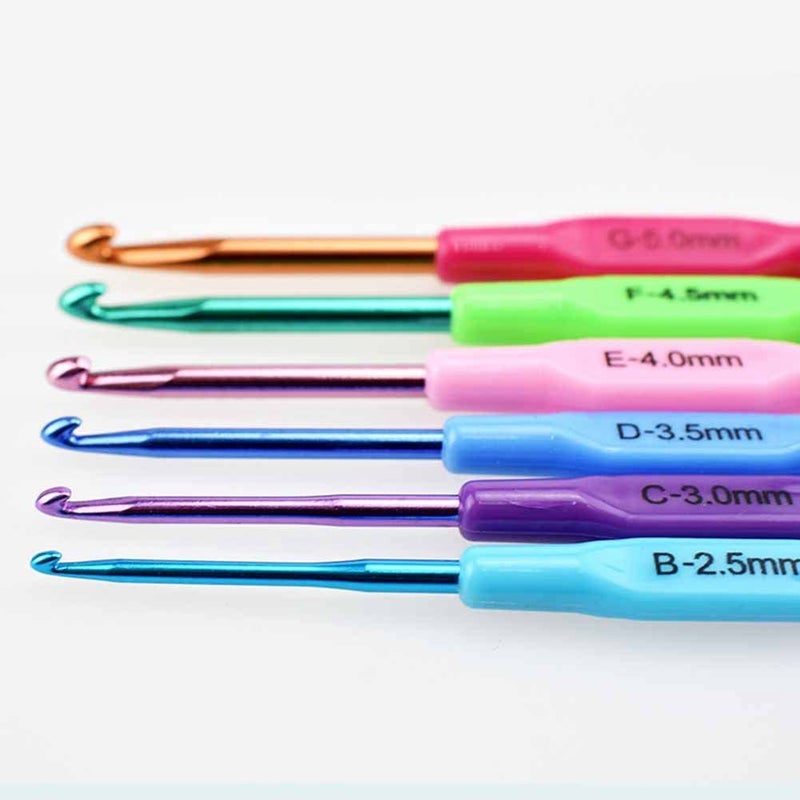 RangTeq Pack of 6 Crochet Hooks 2Mm-5Mm Aluminium Knitting Needles Crochet Kit - Image 3