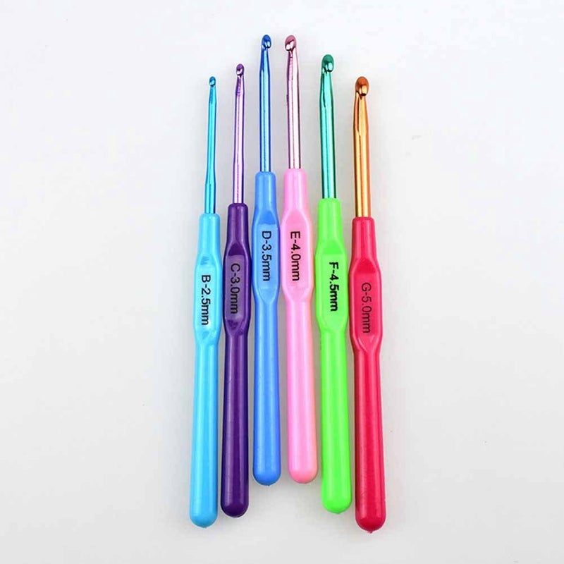 RangTeq Pack of 6 Crochet Hooks 2Mm-5Mm Aluminium Knitting Needles Crochet Kit - Image 2