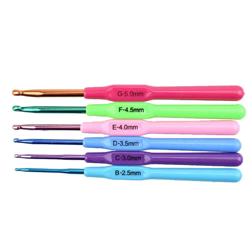 RangTeq Pack of 6 Crochet Hooks 2Mm-5Mm Aluminium Knitting Needles Crochet Kit - Image 4