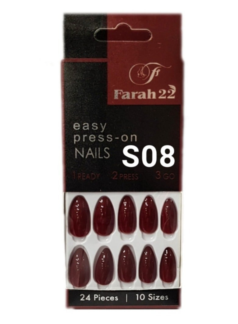 Farah22 24-Piece False Nails