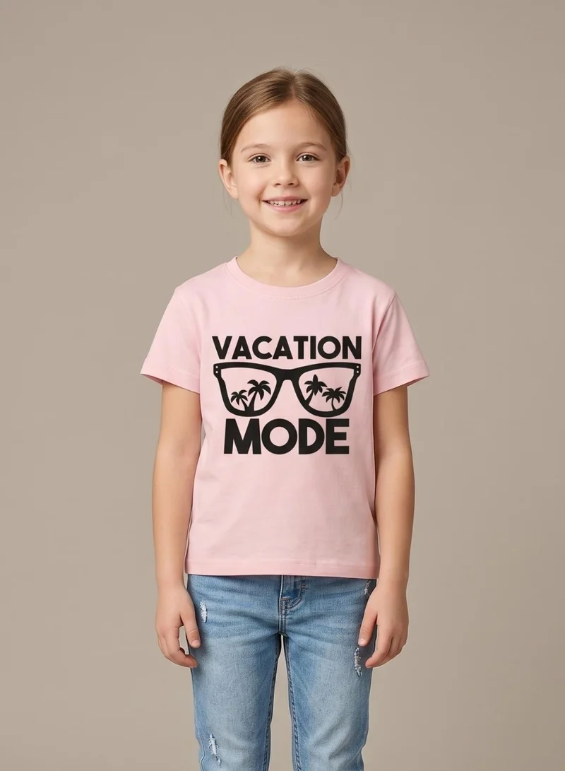 بيبي كلو Girls Vacation Mode Pink T-Shirt