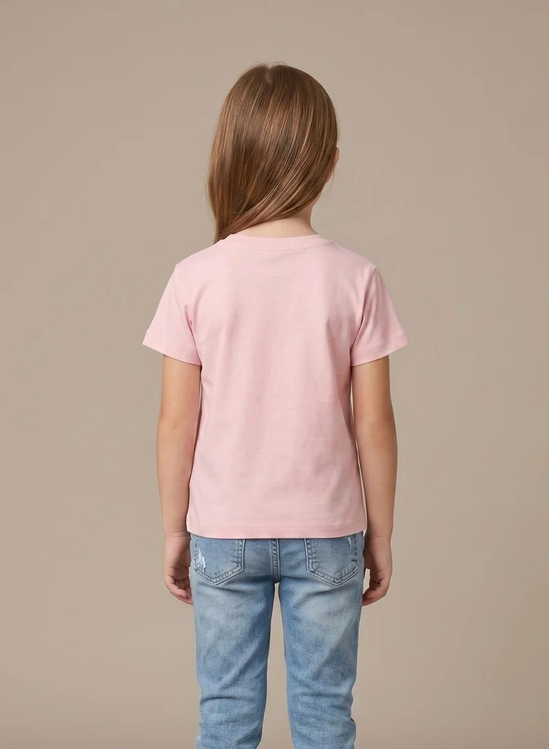 بيبي كلو Girls Vacation Mode Pink T-Shirt