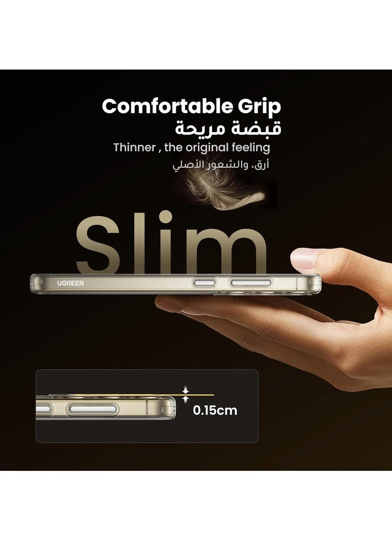 MUNTAQI Crystal Case for Samsung Galaxy S24 Plus - Anti-Yellow, Military Grade Anti-Drop, Wireless Charge Compatible, Hard PC & TPU Bumper with Lens Protection, Non-Slip Slim Grip (6.7") - Image 2