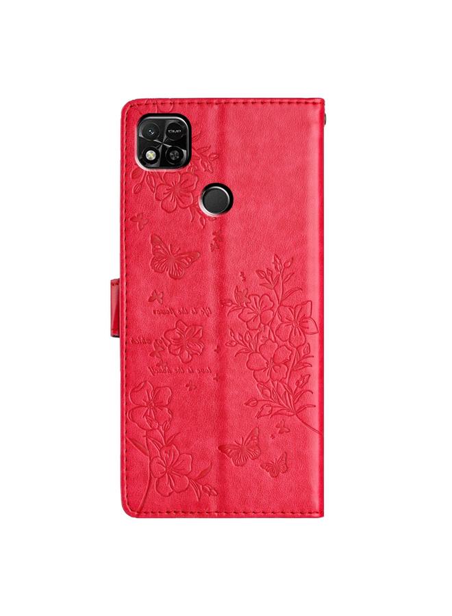 S-TOP Case For Redmi 9C Butterflies and Flowers Leather Phone Case - Image 3
