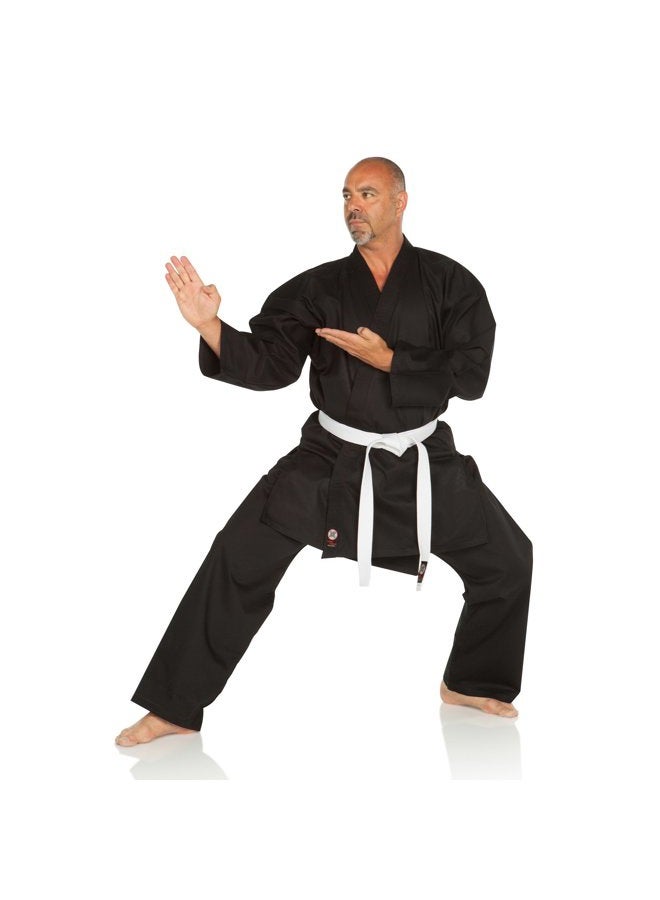 Ronin Brand Karate GI – Karate Uniform Middleweight, Medium Weight Martial Arts Karate Uniform - 9.5 oz - White Belt Included - Perfect for Intermediate Levels 6 Black - Image 2