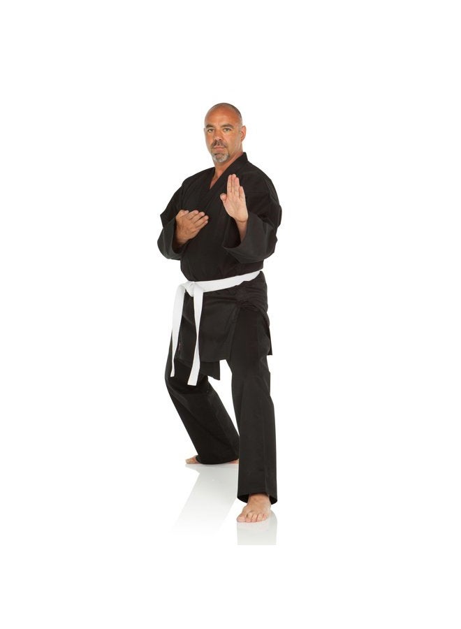 Ronin Brand Karate GI – Karate Uniform Middleweight, Medium Weight Martial Arts Karate Uniform - 9.5 oz - White Belt Included - Perfect for Intermediate Levels 6 Black - Image 4