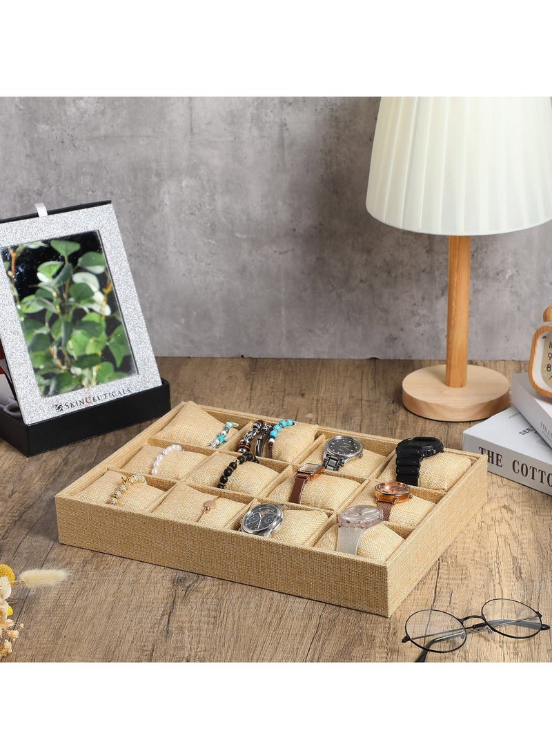 Captaintech 3 Pcs Wooden Watch Storage Tray, Jewelry Organizer Tray Jewelry & Watch Display Tray for Display Watch Bracelet Bangle - Image 5