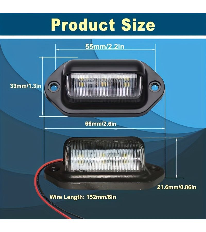 Super Bright LED License Plate Lights 8Pcs 6000K White for Truck SUV RV - Image 2