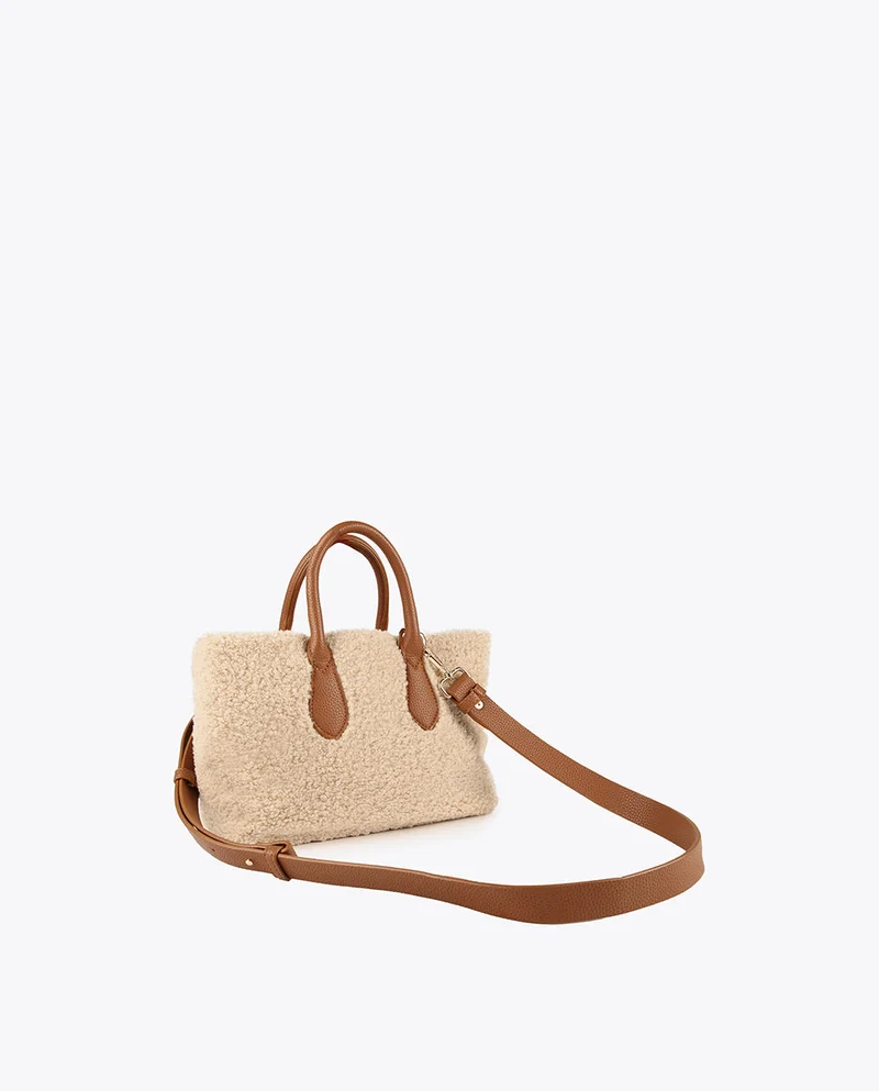 Lola Casademunt Faux shearling crossbody bag