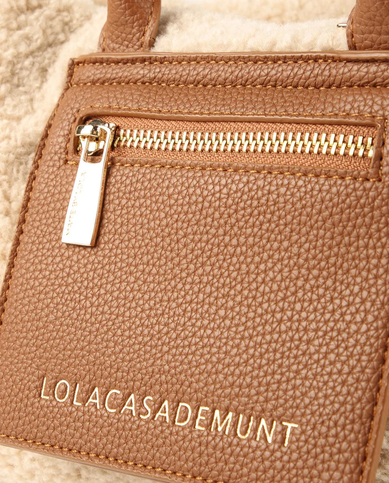 Lola Casademunt Faux shearling crossbody bag
