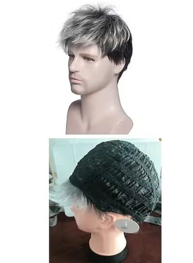 Gasin Short Hair Style Fluffy Wig Dark Gray  - Image 3