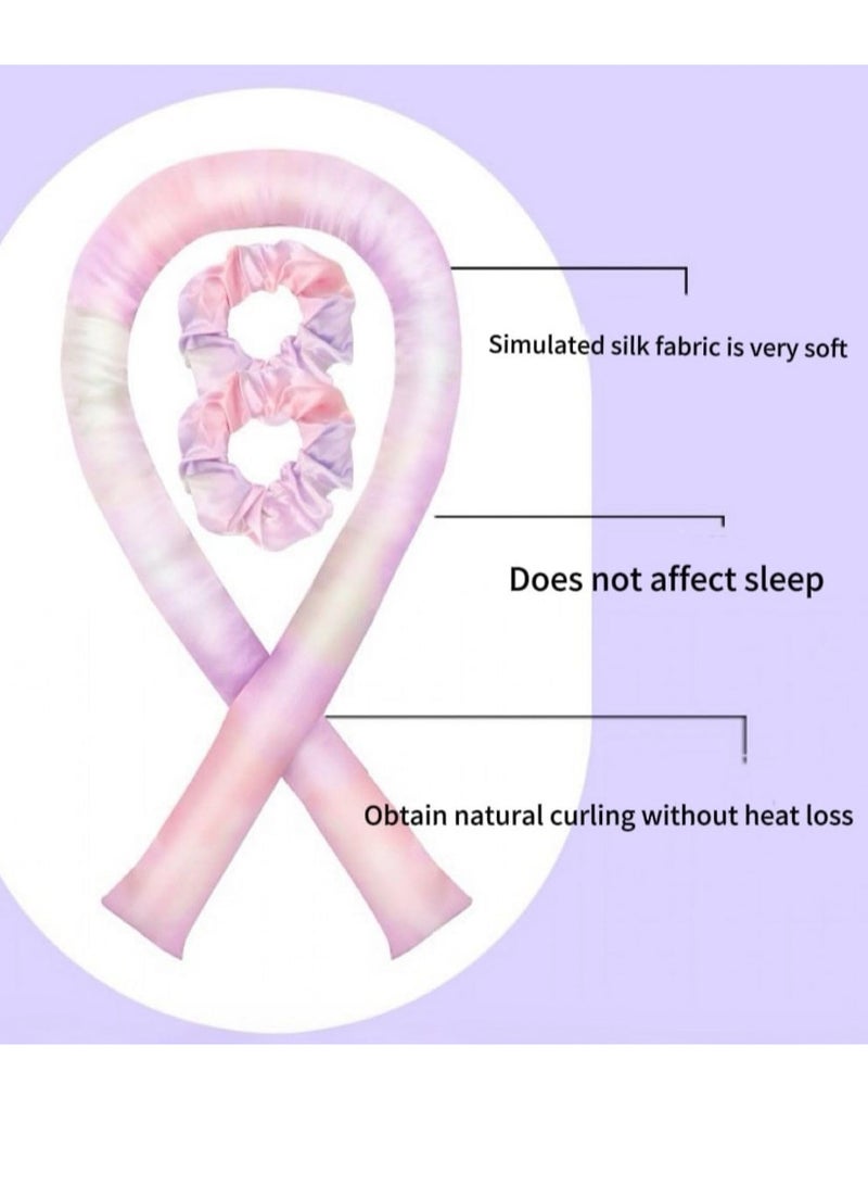 Stain Heatless Curling Set,  Hair Rollers for Heatless Curls,  Heatless Hair Curlers & Hot Rollers, Heatless Curling Rod Headband, Heatless Curler, Purple - Image 2