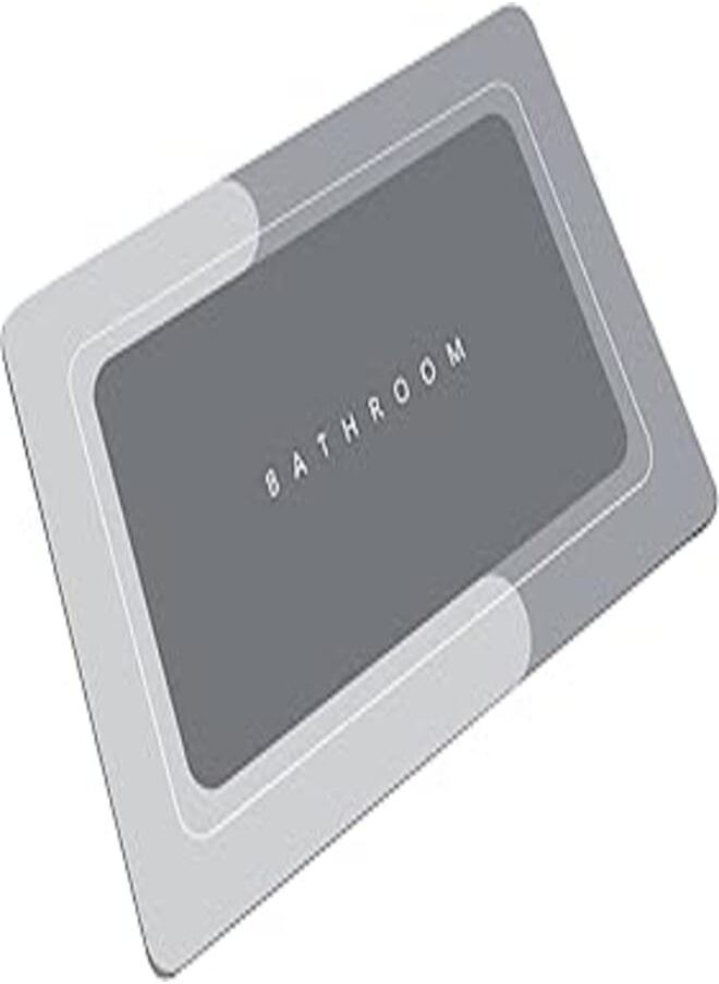 RATSAW - Super Absorbent Bath Mat, Diatom mud Non-Slip Bathroom Rug, Quick Dry, Anti Slip Carpet Rug for Floor, Toilet, Bathroom, Living Room, Kitchen, 50 x 80CM (Grey) - Image 1