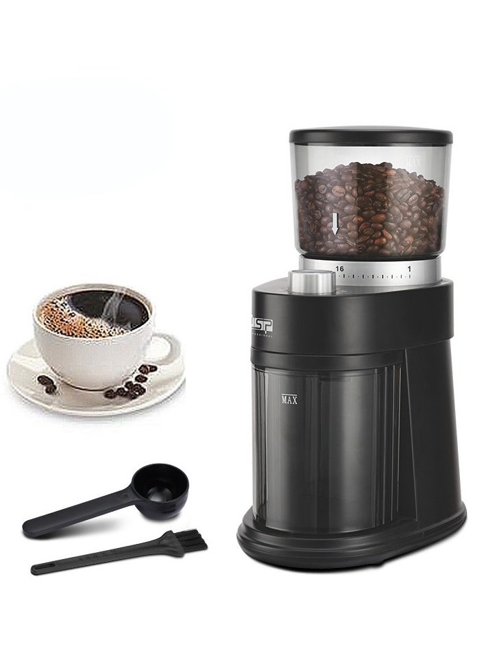 DSP 12-Cups Coffee Grinder Electric Coffee-Bean Grinder Adjustable Burr Mill with 31 Precision Grind Settings 120W KA-3083 Black  - Image 1