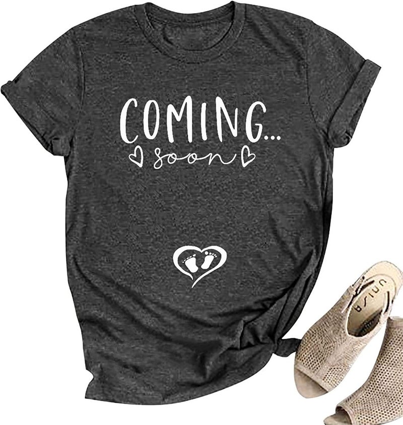Coming Soon Women'S T-Shirt Mom Pregnant Share Joy Mom T-Shirt Women - Image 4