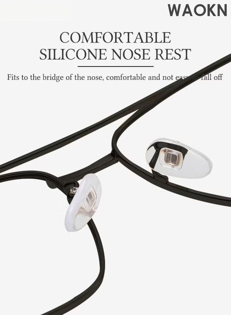 WAOKN Blue Light Blocking Glasses, Blue Light Filter Computer Reading Gaming TV Phones Oversized Eyeglasses Fashion Anti Eyestrain Headache Eyewear for Women Men ,Anti slip design metal eyeglass frame,Black. - Image 2