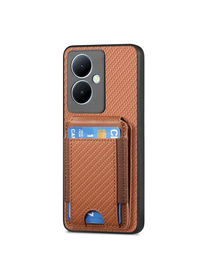 erorex Case For vivo X90 Carbon Fiber Vertical Flip Wallet Stand Phone Case - Image 2