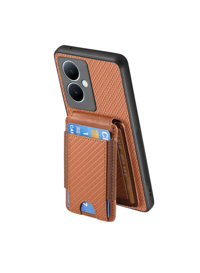erorex Case For vivo X90 Carbon Fiber Vertical Flip Wallet Stand Phone Case - Image 3