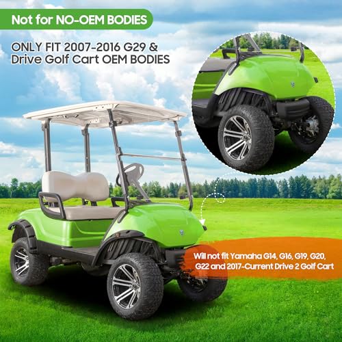 10L0L Golf Cart Fender Flares - Front and Rear Fenders for Yamaha G29 Drive - Enhance Style and Protection. Only Fits Original Cart, NOT for Modified Cart - Image 3