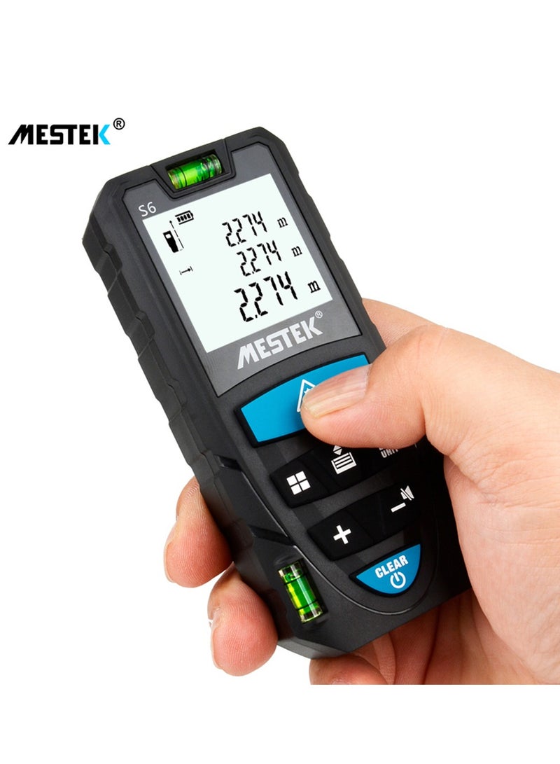 MESTEK Portable Handheld Digital Laser Rangefinder 50m Intelligent High Precision Infrared Electronic Ruler Double Physical Level Bubbles Laser Ruler - Image 3