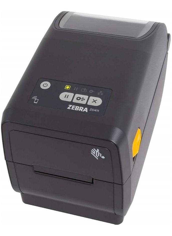 ZEBRA ZD411 ZEBRA Thermal Transfer Desktop Printer, 203 - 203 DPI Max Resolution, 152mm/sec Print Speed, Bluetooth (BLE) and USB Port Interfaces, 1D, 2D Built-In Barcodes  - Image 2