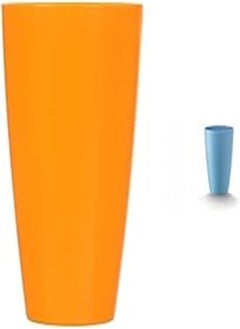 m-design M-Design Lifestyle Large Plastic Cup, 420 ml - Orange + M-Design 8631 Lifestyle Plastic Large Cup, 420 ml - Light Blue 