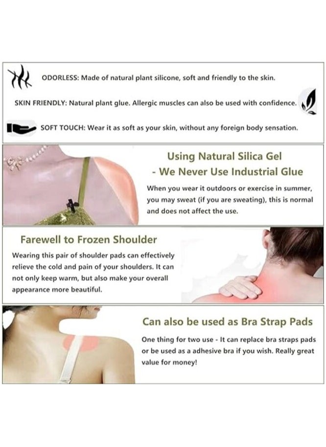 MIRFA Silicone Anti-Slip Transparent Reusable Shoulder Push Up Pads  - Image 5
