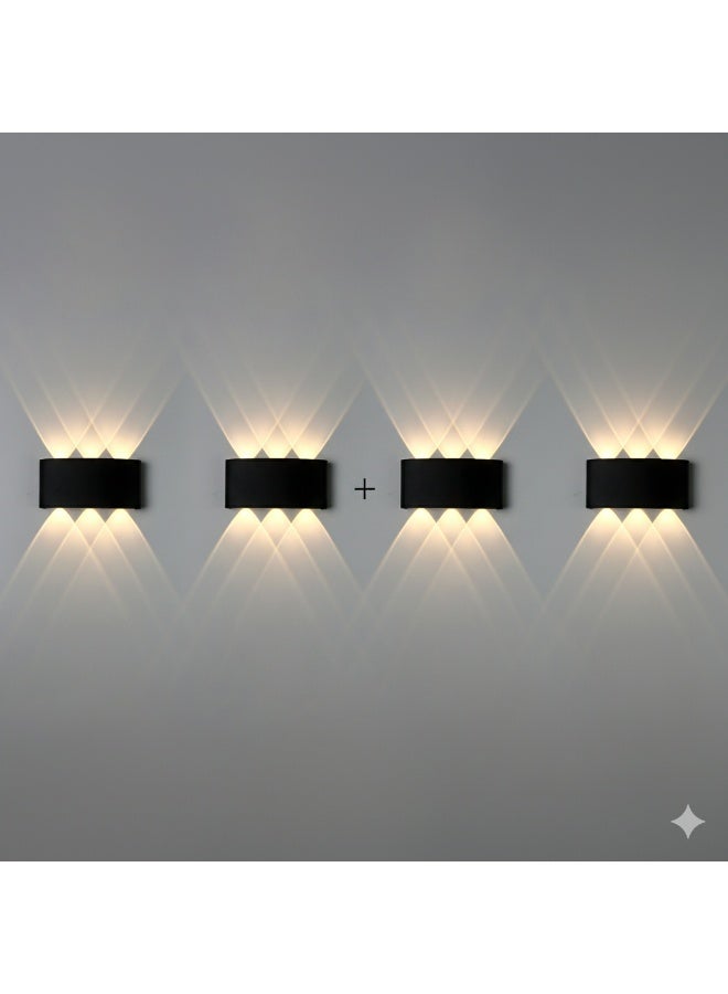 الروضة للإضاءة عدد 4 اب داون ثلاثى بلاستك للأستخدام الداخلى والخارجي بشكل انيق واضاءة مميزة من اعلى واسفل  8cm