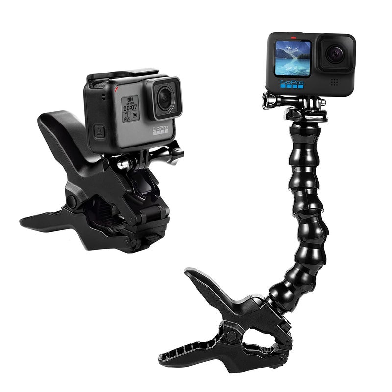 Suptig Jaws Flex Clamp Mount Gooseneck Mount for GoPro Hero 13 Hero 12 Hero 11 Hero 10 Hero 9 Hero 8 Hero 7 Hero 6 Hero 5 Hero 4 Session Hero 3+ Hero 3 Akaso EK7000 DJI osmo Arlo Action Camera. - Image 1