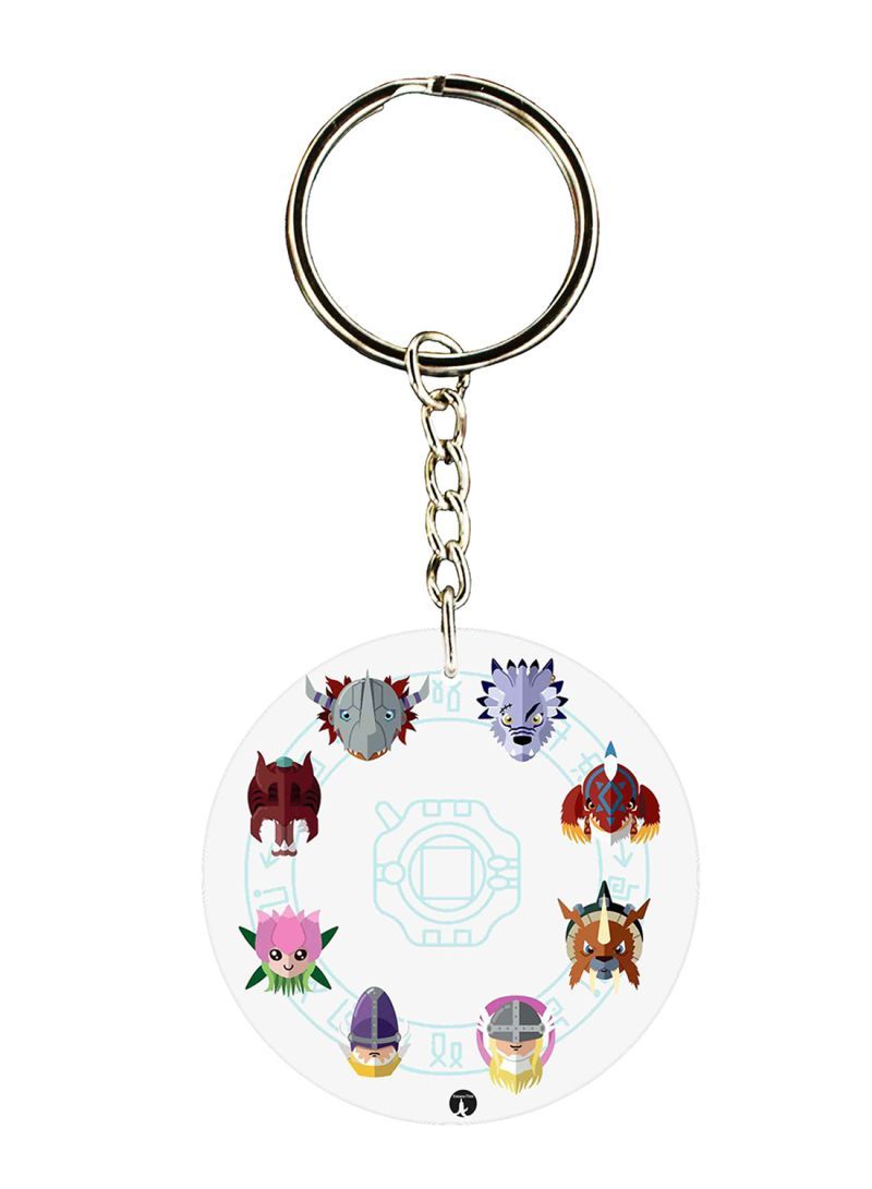 RKN Anime Digimon Printed Keychain