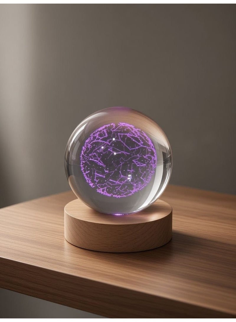 *Stylish Crystal Ball*    *Soft lighting that makes your room*   *even more beautiful*    *Works with USB*   *And also changes colors* - Image 1