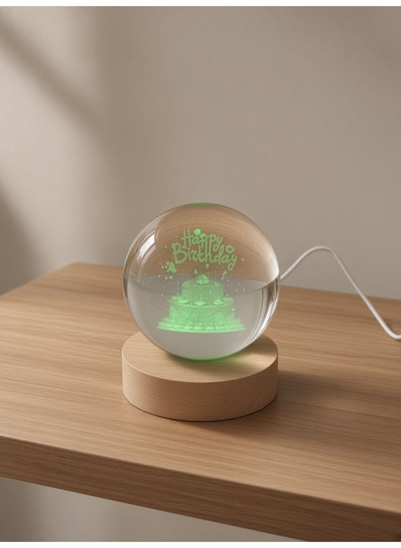 *Stylish Crystal Ball*    *Soft lighting that makes your room*   *even more beautiful*    *Works with USB*   *And also changes colors* - Image 2