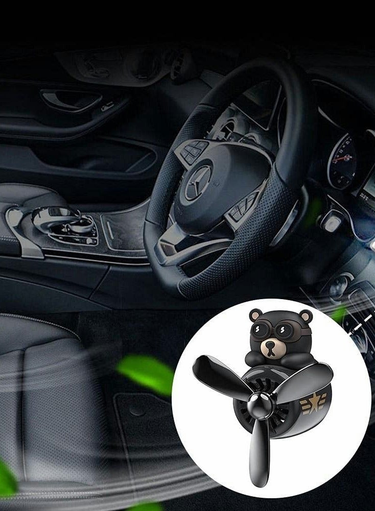 lovely Bear Car Air Freshener Vent Clip, Cartoon Pilot Design for Auto Interior Fragrance Diffuser, Perfect Car Decor Accessories - Image 3