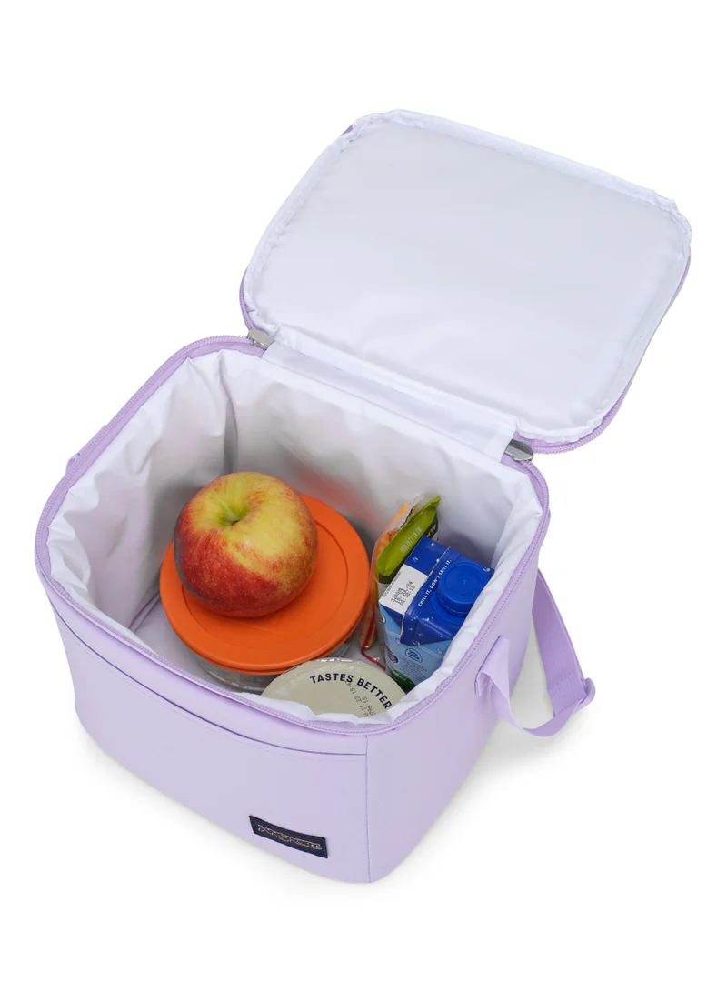 جان سبورت JanSport Super Snack Lunch Bag, Pastel Lilac, Insulated Main Compartment, Lightweight, Reusable Lunch Tote for School, Work & Travel