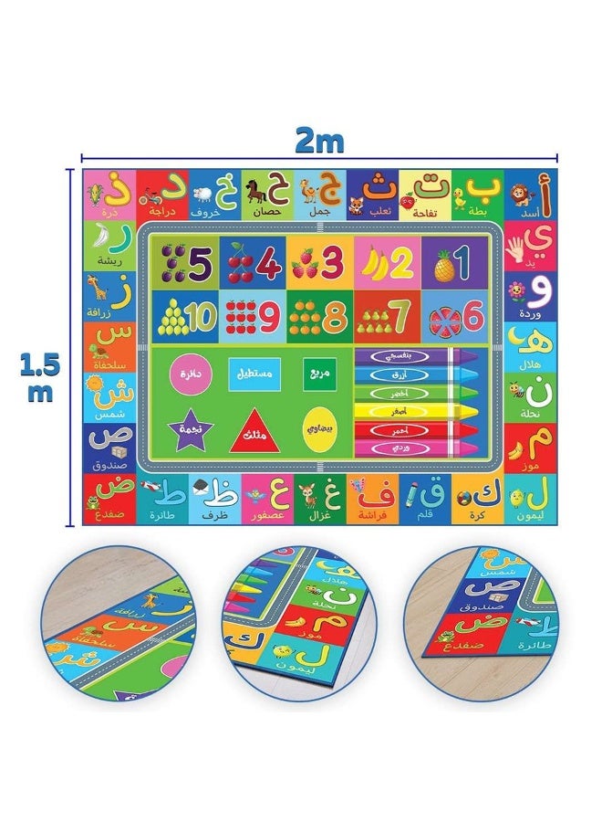 فن ليرنينج ستور سجادة تعليمية للأطفال – الأبجدية العربية | ممتعة، ملونة وتفاعلية - Image 2