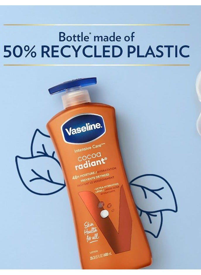 فازلين لوشن العناية المركزة للجسم بالكاكاو المشع 600 مل - Image 3