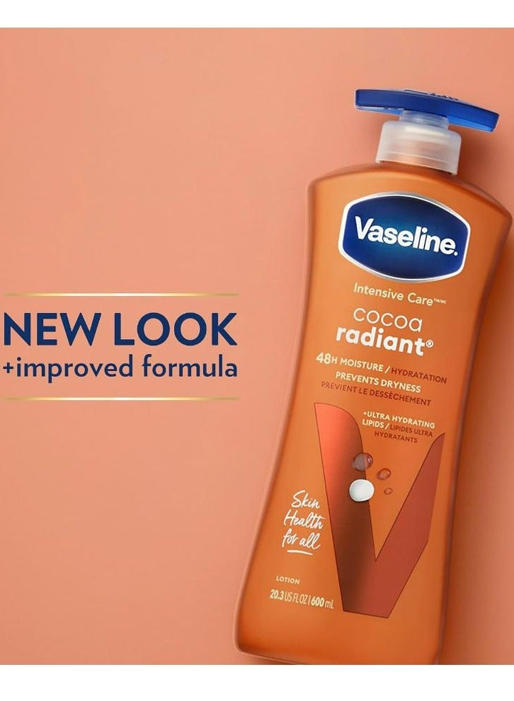 فازلين لوشن العناية المركزة للجسم بالكاكاو المشع 600 مل - Image 4