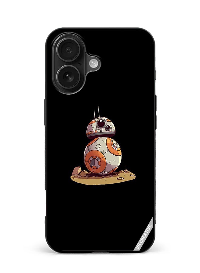 Protective Case Cover For Apple iPhone 16 Plus Bb8 Star Wars Character Design Multicolour