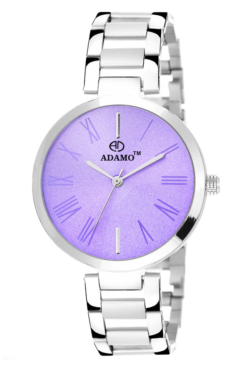 ADAMO Enchant Purple Dial Women's & Girl's Watch 2480SM03 - Image 1