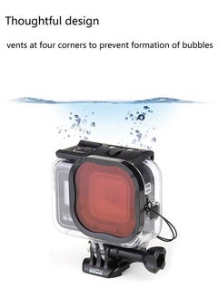 Anmi 3-Pack Dive Filters for GoPro Hero 8 9 10 11 12 Official Waterproof Housing Case (Red, Light Red, Magenta Filters) - Color Correction in Deep Diving/Scuba Snorkeling/Underwater Photography  - Image 4