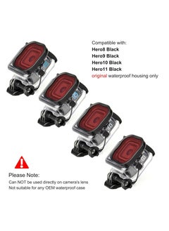 Anmi 3-Pack Dive Filters for GoPro Hero 8 9 10 11 12 Official Waterproof Housing Case (Red, Light Red, Magenta Filters) - Color Correction in Deep Diving/Scuba Snorkeling/Underwater Photography  - Image 3