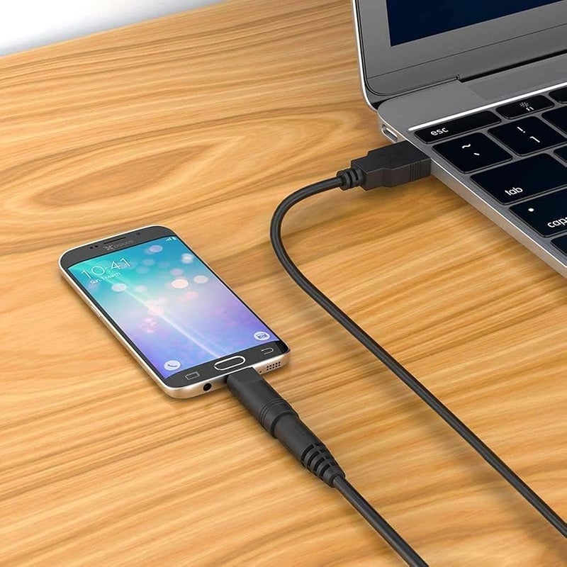 USB to DC 5-V Power Cord, Universal DC 5.5x2.1mm Plug Jack Charging Cable with 10 Connector Tips(5.5*2.5, 4.8*1.7, 4.0*1.7, 4.0*1.35, 3.5*1.35, 3.0*1.1, 2.5*0.7, Micro USB, Type-C, Mini USB) - Image 2
