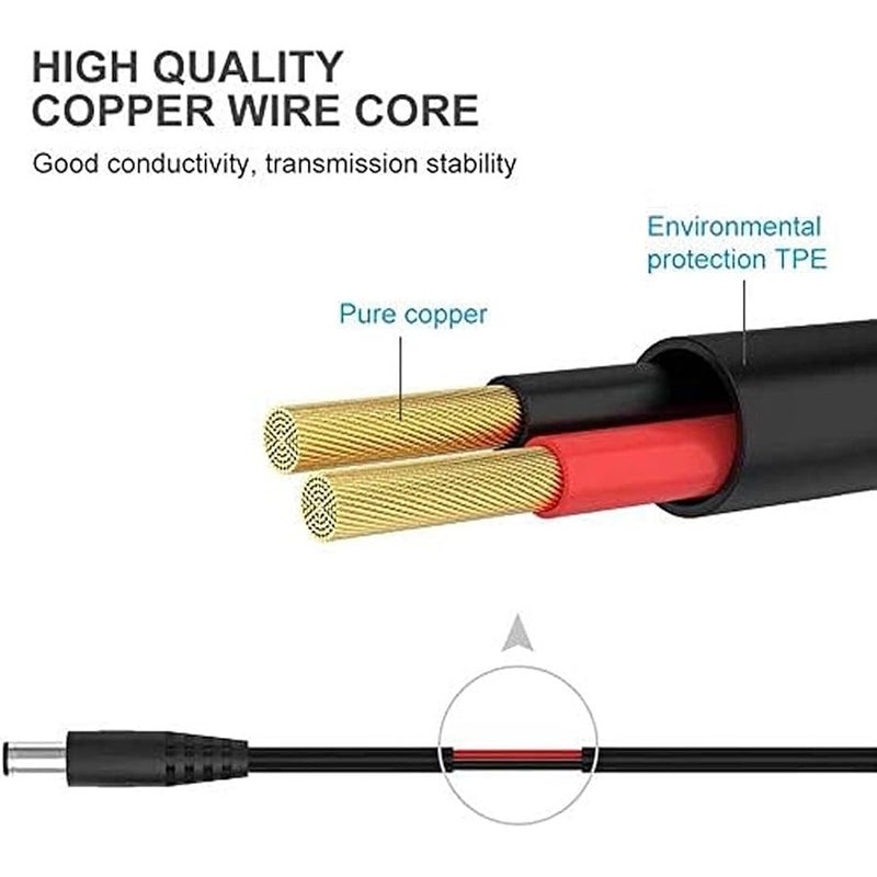 USB to DC 5-V Power Cord, Universal DC 5.5x2.1mm Plug Jack Charging Cable with 10 Connector Tips(5.5*2.5, 4.8*1.7, 4.0*1.7, 4.0*1.35, 3.5*1.35, 3.0*1.1, 2.5*0.7, Micro USB, Type-C, Mini USB) - Image 5